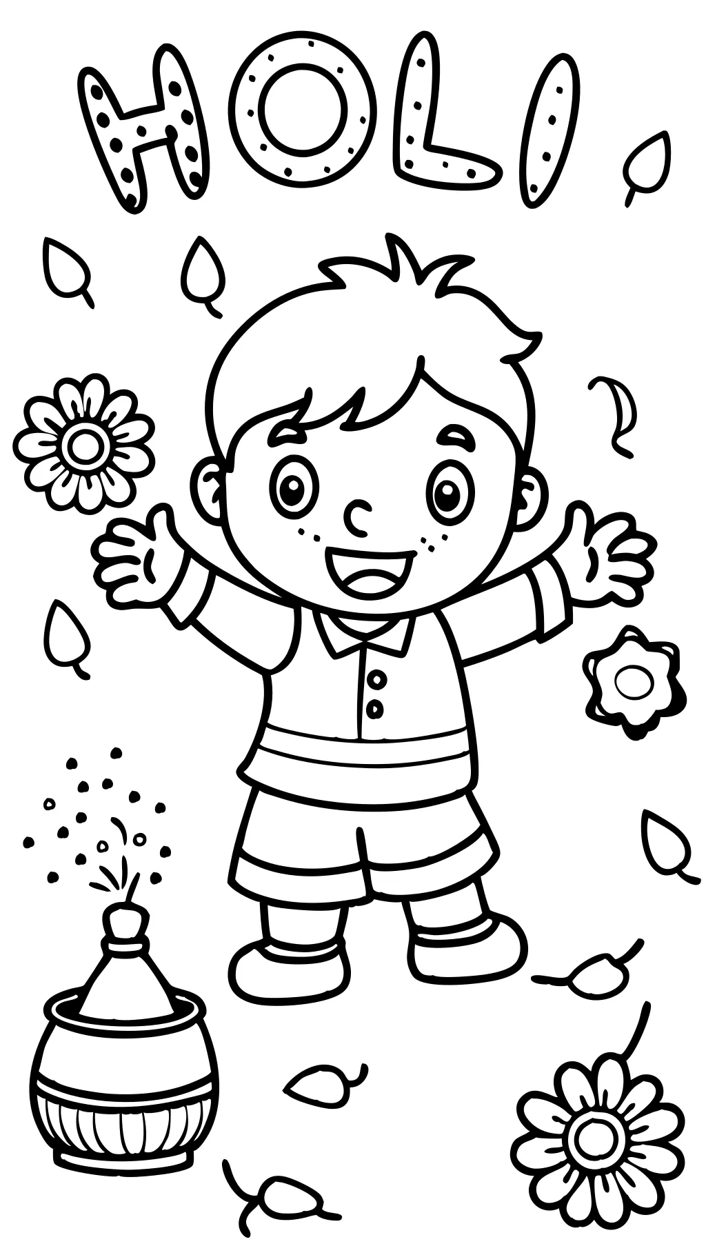 coloriages pour holi